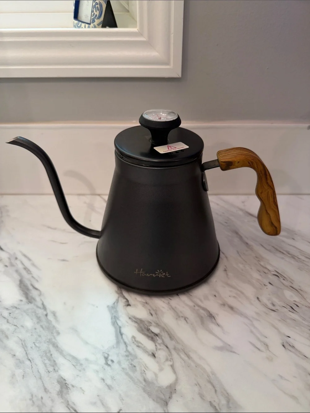 Harriet Gooseneck Kettle with Thermometer for Pour Over Coffee & Tea 37 fl oz,